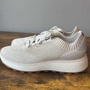 Rack Cream and Gold Knit Women's Sneakers